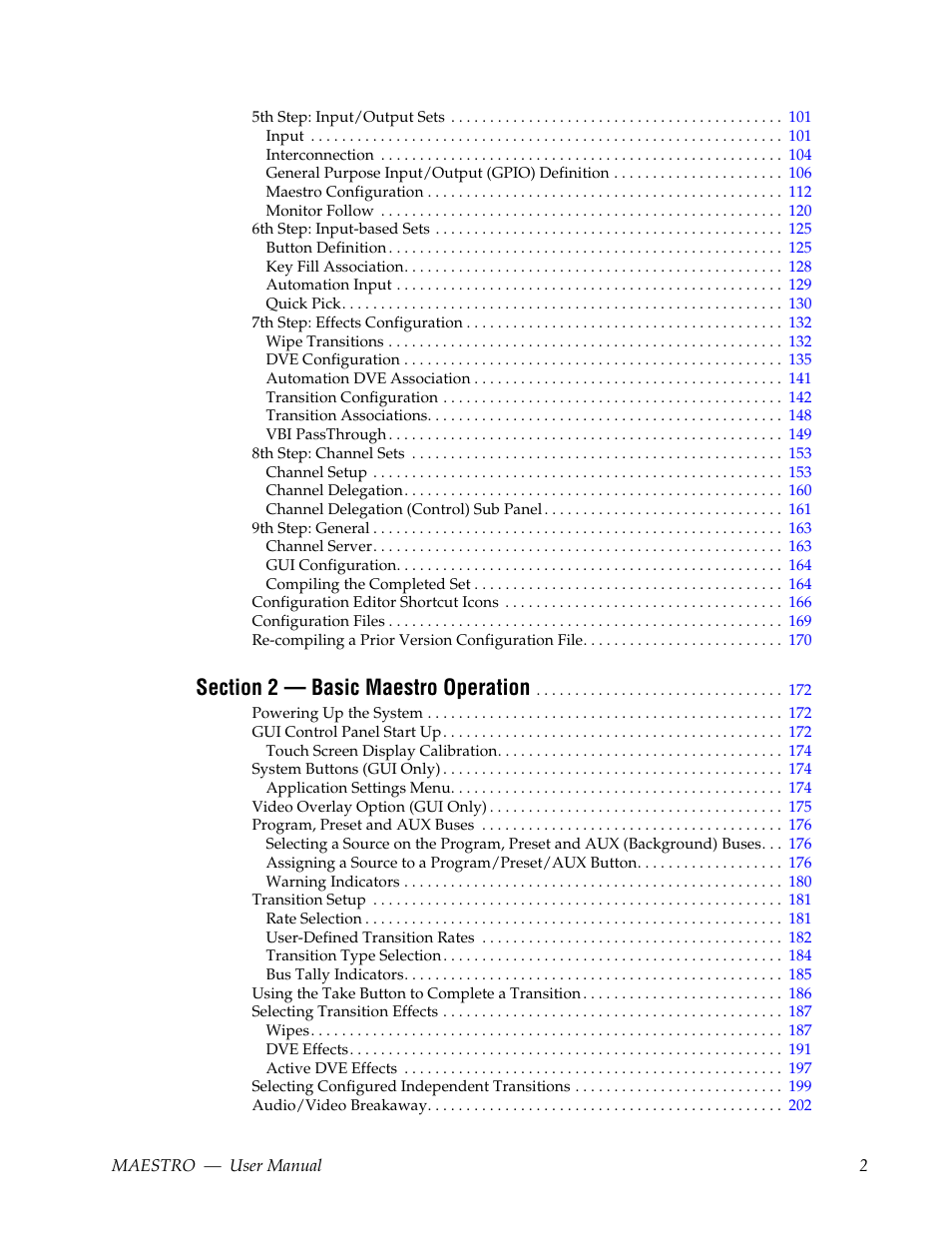 Grass Valley Maestro Master Control v.2.4.0 User Manual | Page 6 / 455