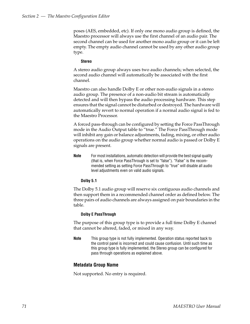 Grass Valley Maestro Master Control v.2.4.0 User Manual | Page 75 / 455