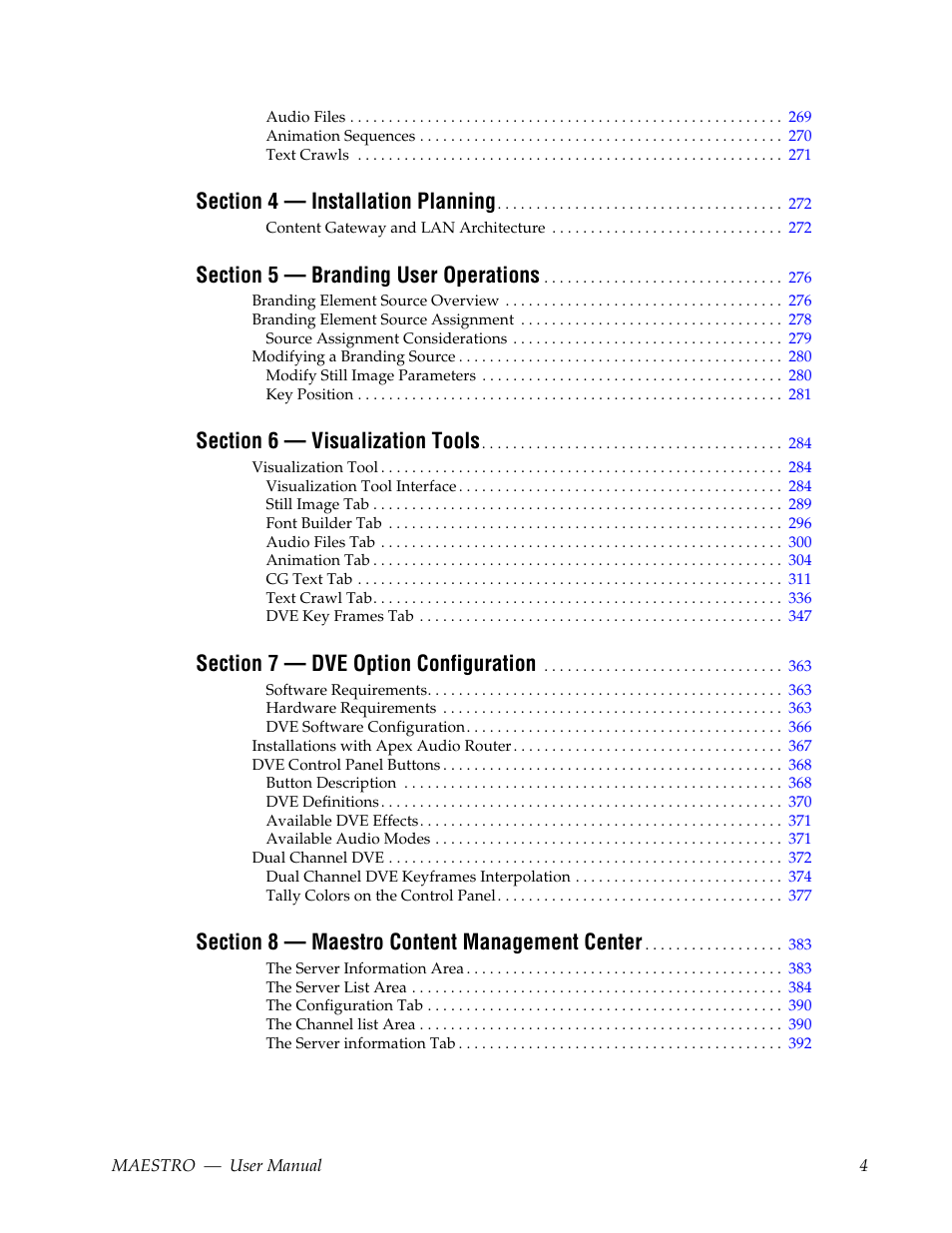 Grass Valley Maestro Master Control v.2.4.0 User Manual | Page 8 / 455