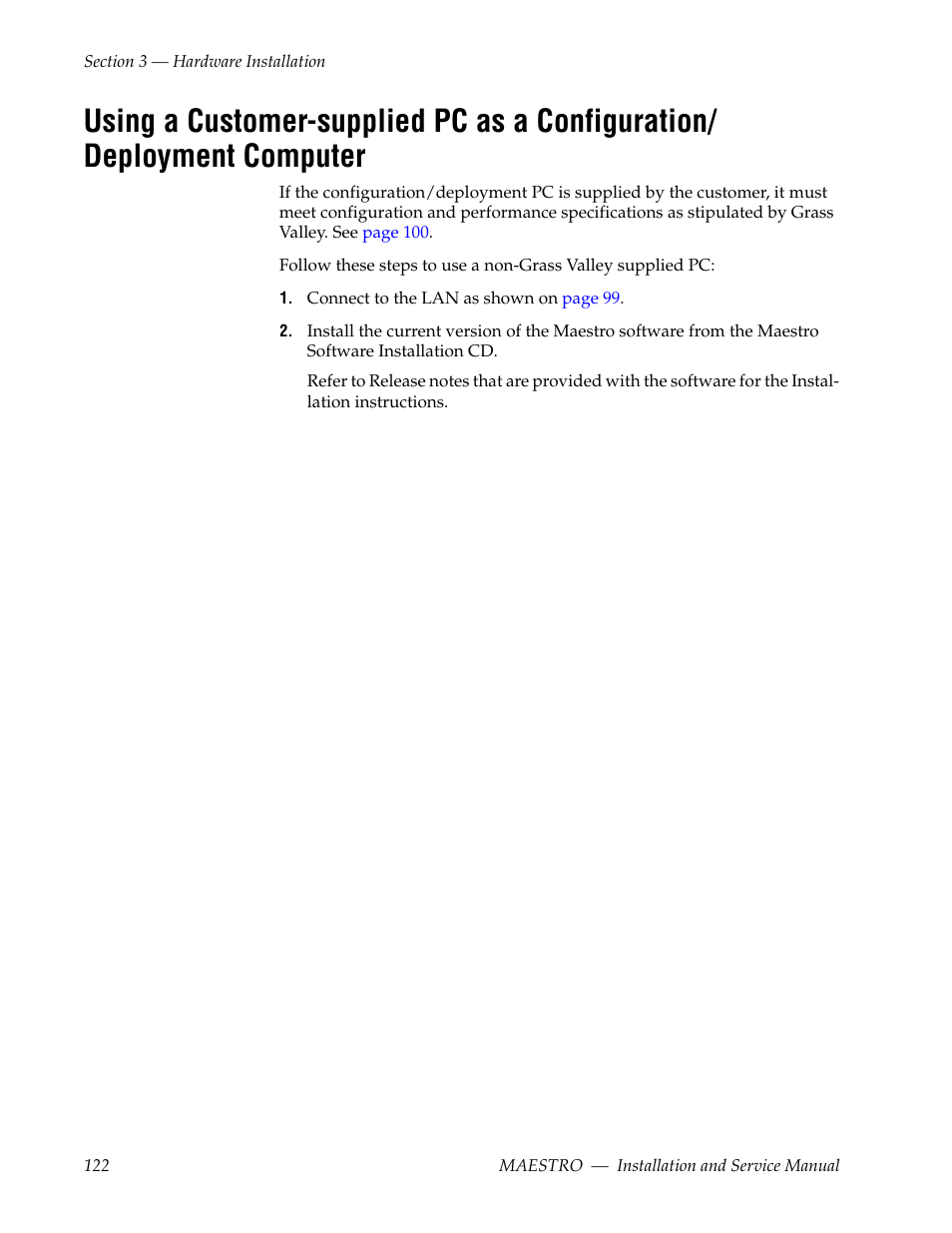 Grass Valley Maestro Master Control Installation v.2.4.0 User Manual | Page 122 / 428