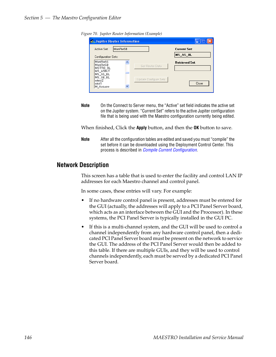 Network description | Grass Valley Maestro Master Control Installation v.2.4.0 User Manual | Page 146 / 428