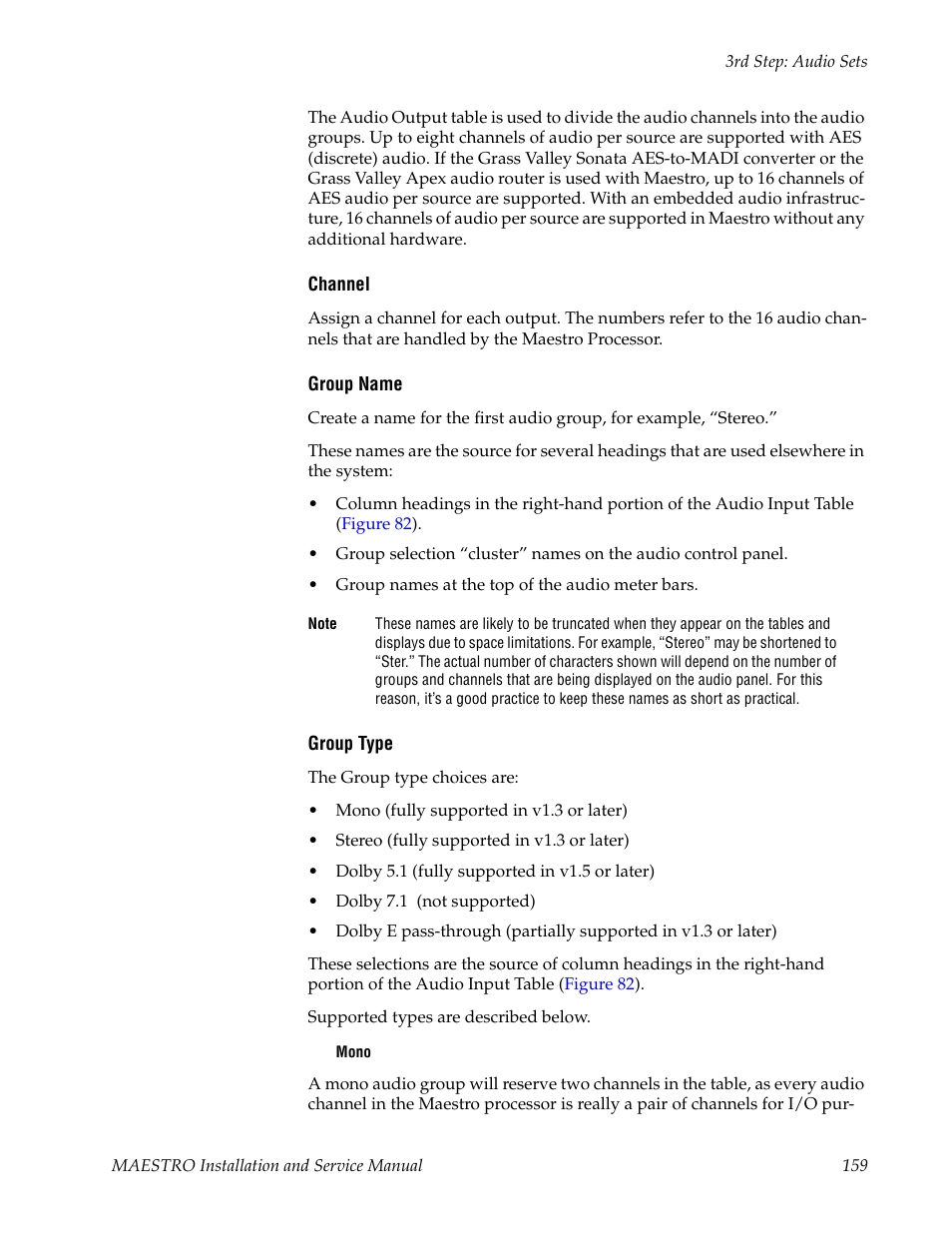 Grass Valley Maestro Master Control Installation v.2.4.0 User Manual | Page 159 / 428