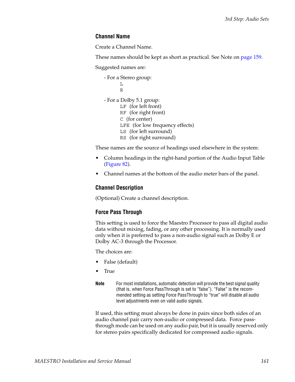 Grass Valley Maestro Master Control Installation v.2.4.0 User Manual | Page 161 / 428