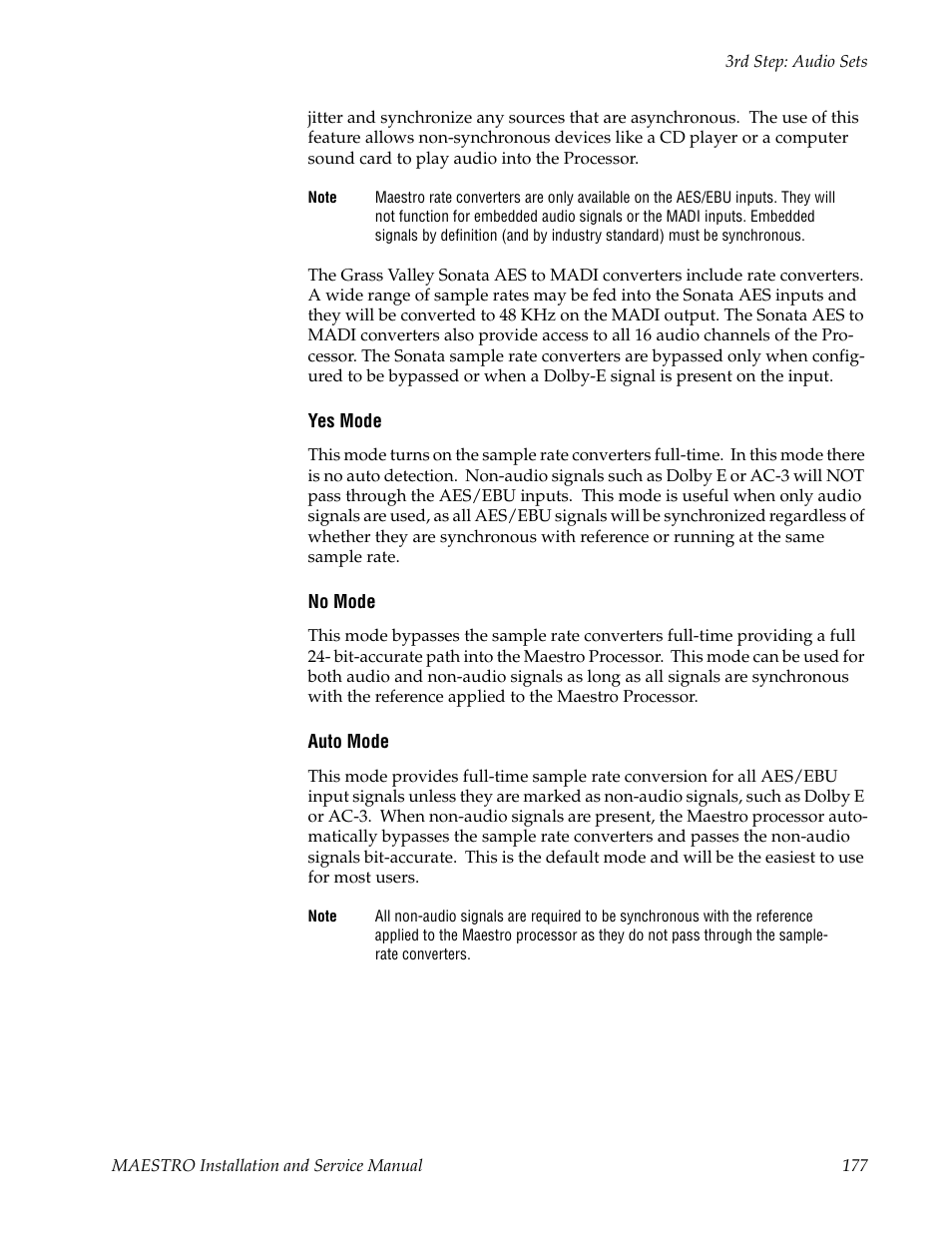 Grass Valley Maestro Master Control Installation v.2.4.0 User Manual | Page 177 / 428
