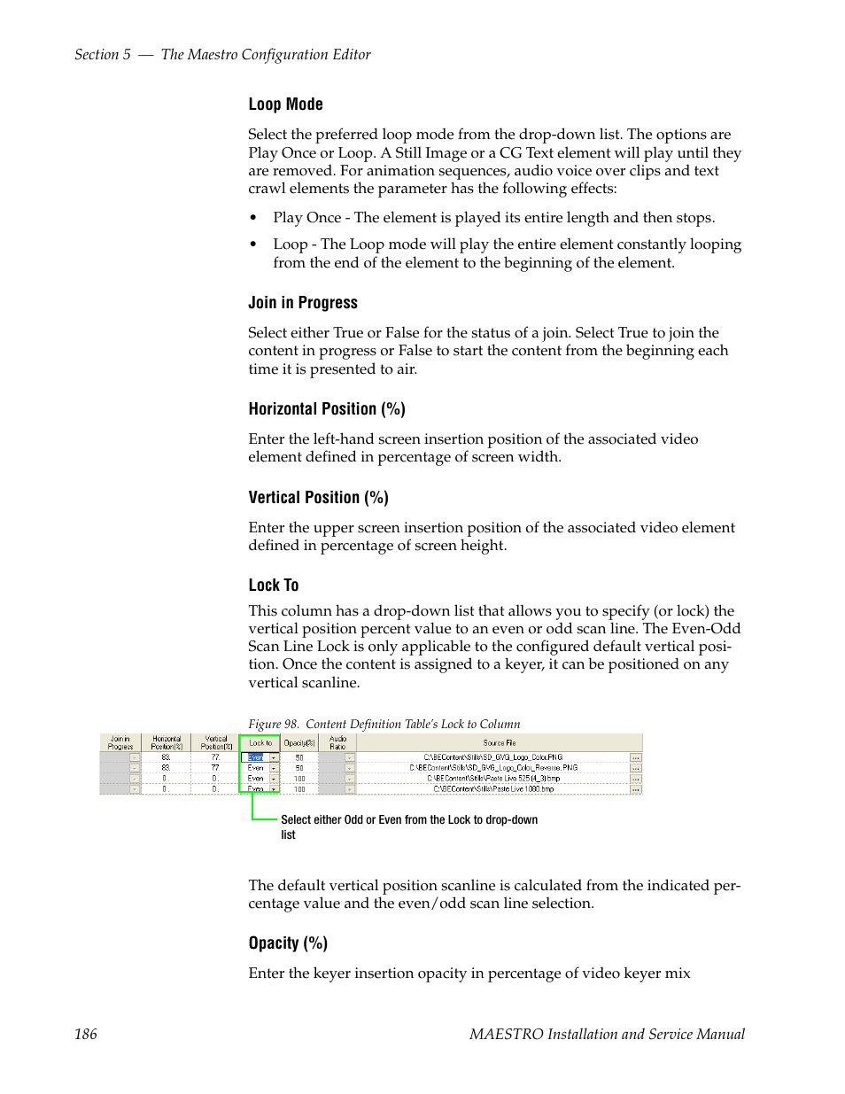 Grass Valley Maestro Master Control Installation v.2.4.0 User Manual | Page 186 / 428