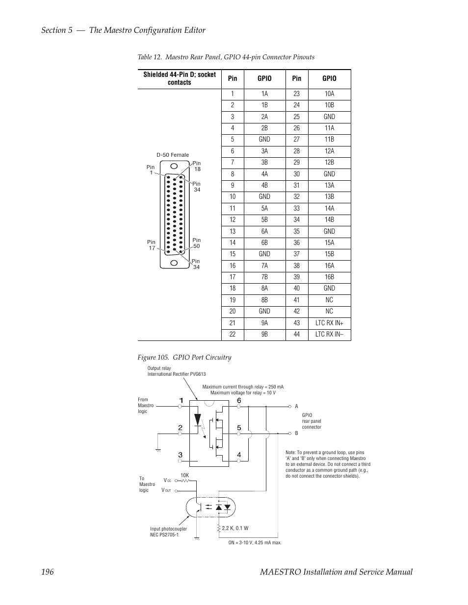 Table 12, Figure 105 | Grass Valley Maestro Master Control Installation v.2.4.0 User Manual | Page 196 / 428