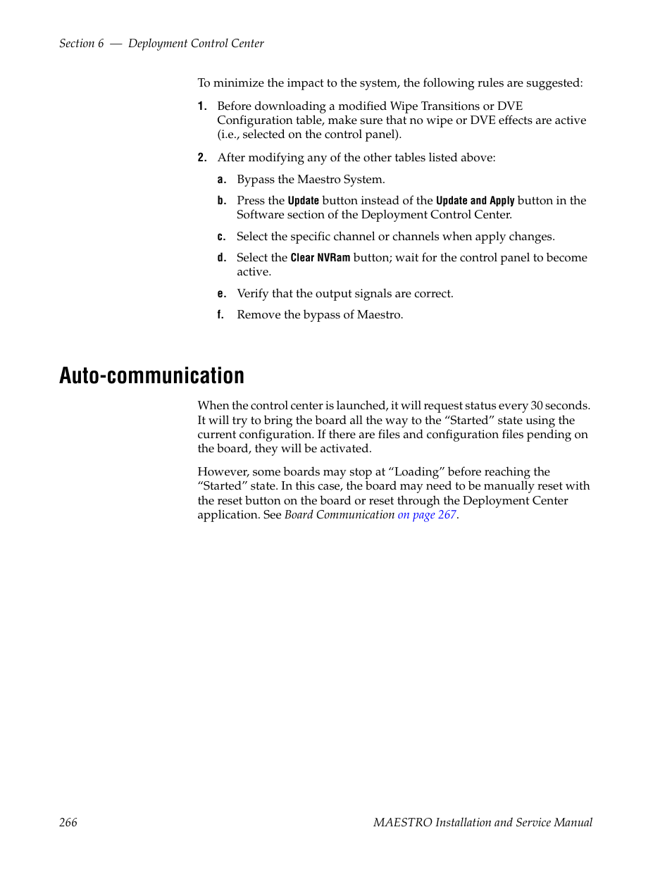 Auto-communication | Grass Valley Maestro Master Control Installation v.2.4.0 User Manual | Page 266 / 428