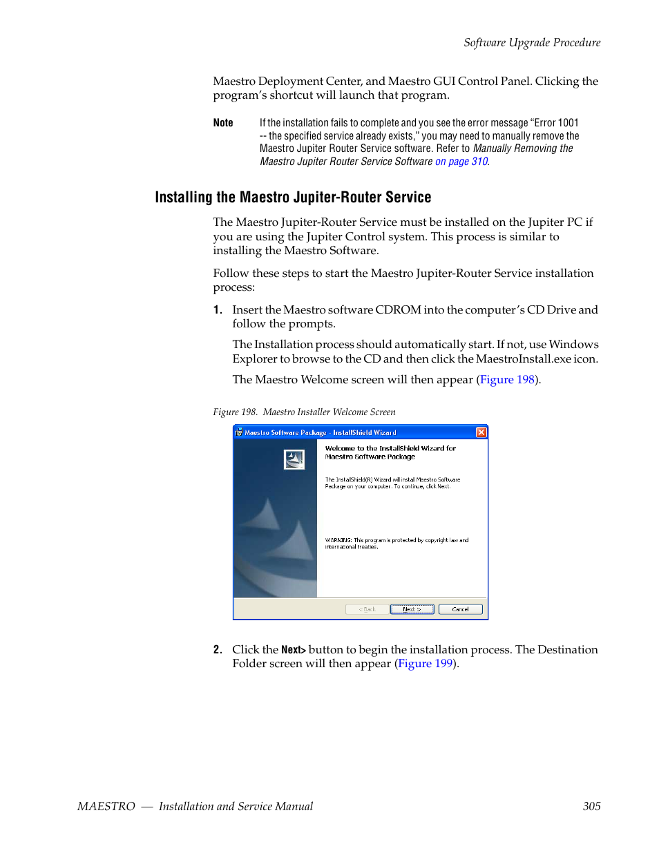 Installing the maestro jupiter-router service | Grass Valley Maestro Master Control Installation v.2.4.0 User Manual | Page 305 / 428