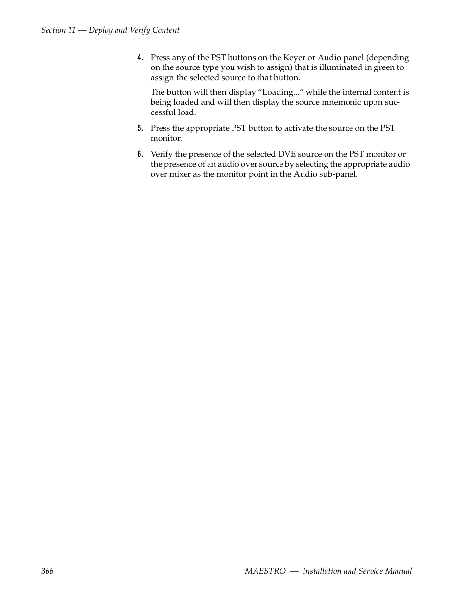 Grass Valley Maestro Master Control Installation v.2.4.0 User Manual | Page 366 / 428