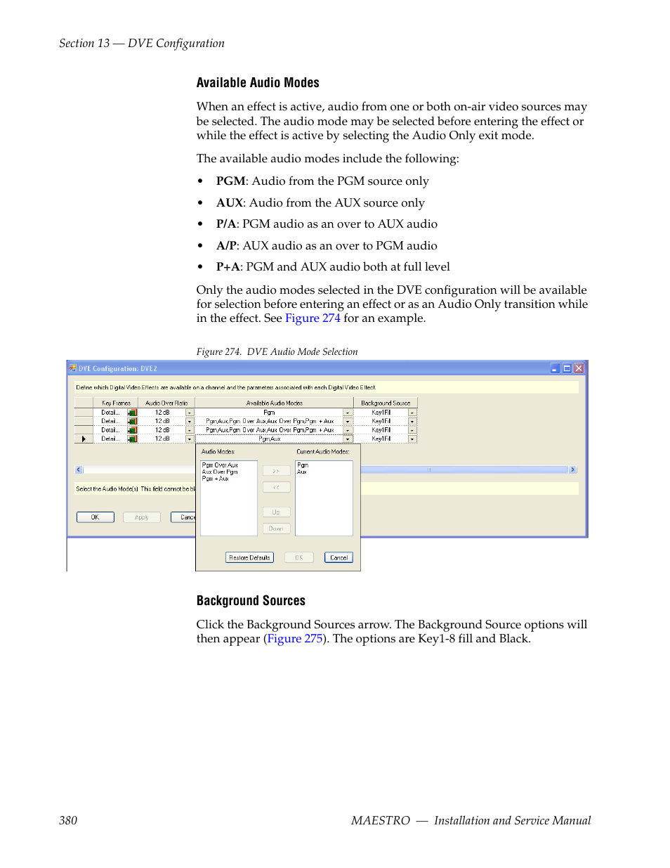 Grass Valley Maestro Master Control Installation v.2.4.0 User Manual | Page 380 / 428