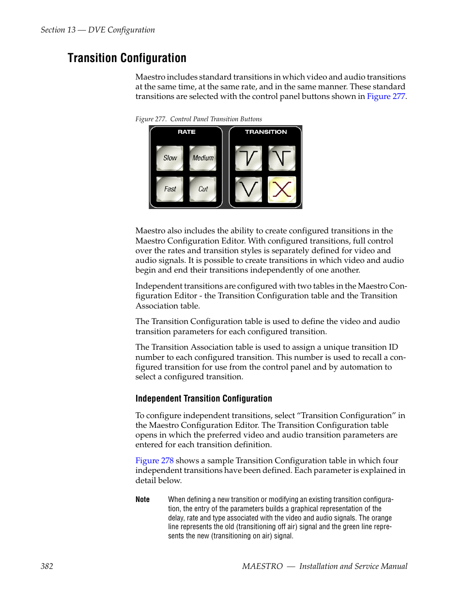 Transition configuration | Grass Valley Maestro Master Control Installation v.2.4.0 User Manual | Page 382 / 428