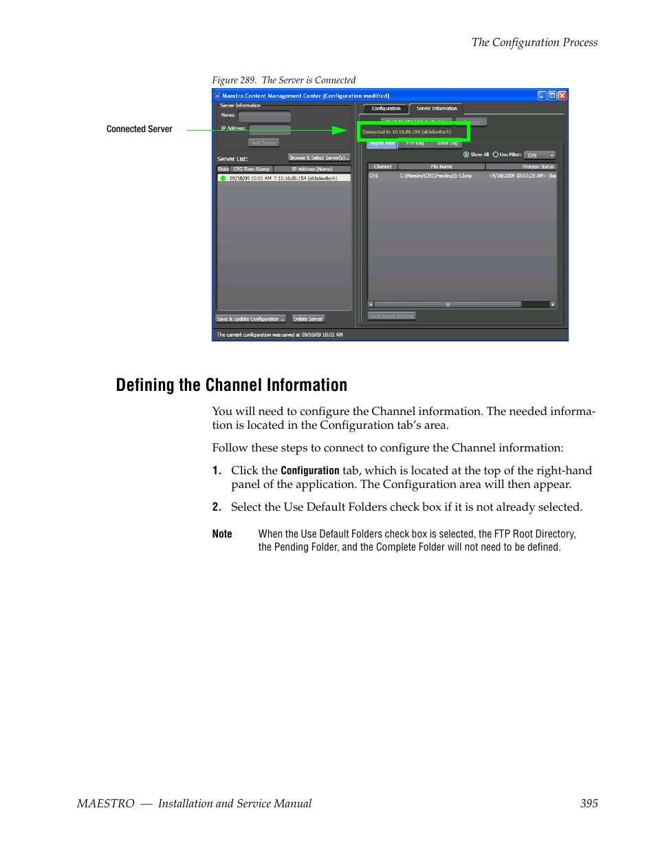 Defining the channel information, Own list, Figure 289 on | Grass Valley Maestro Master Control Installation v.2.4.0 User Manual | Page 395 / 428