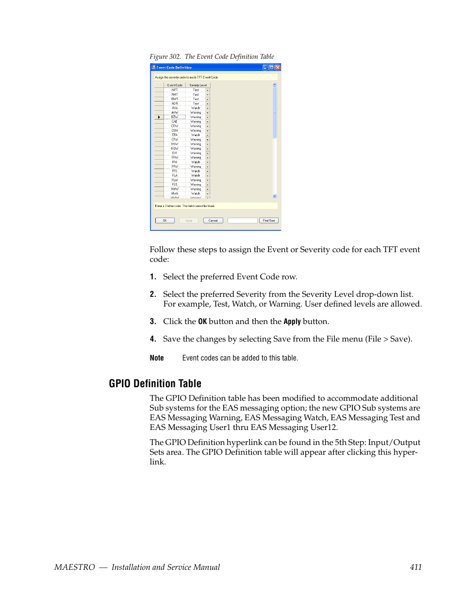 Gpio definition table | Grass Valley Maestro Master Control Installation v.2.4.0 User Manual | Page 411 / 428