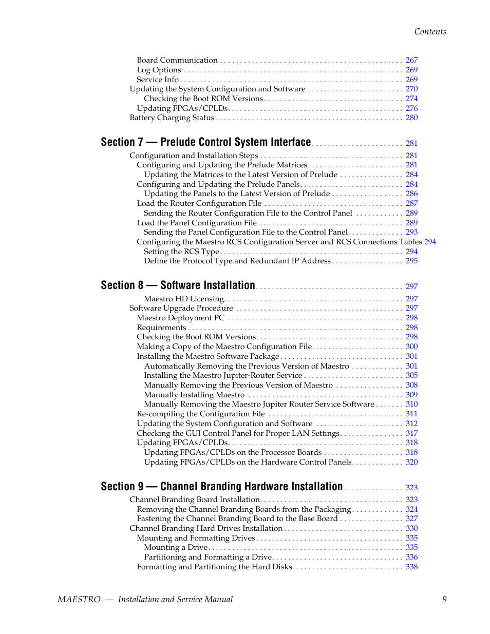 Grass Valley Maestro Master Control Installation v.2.4.0 User Manual | Page 9 / 428