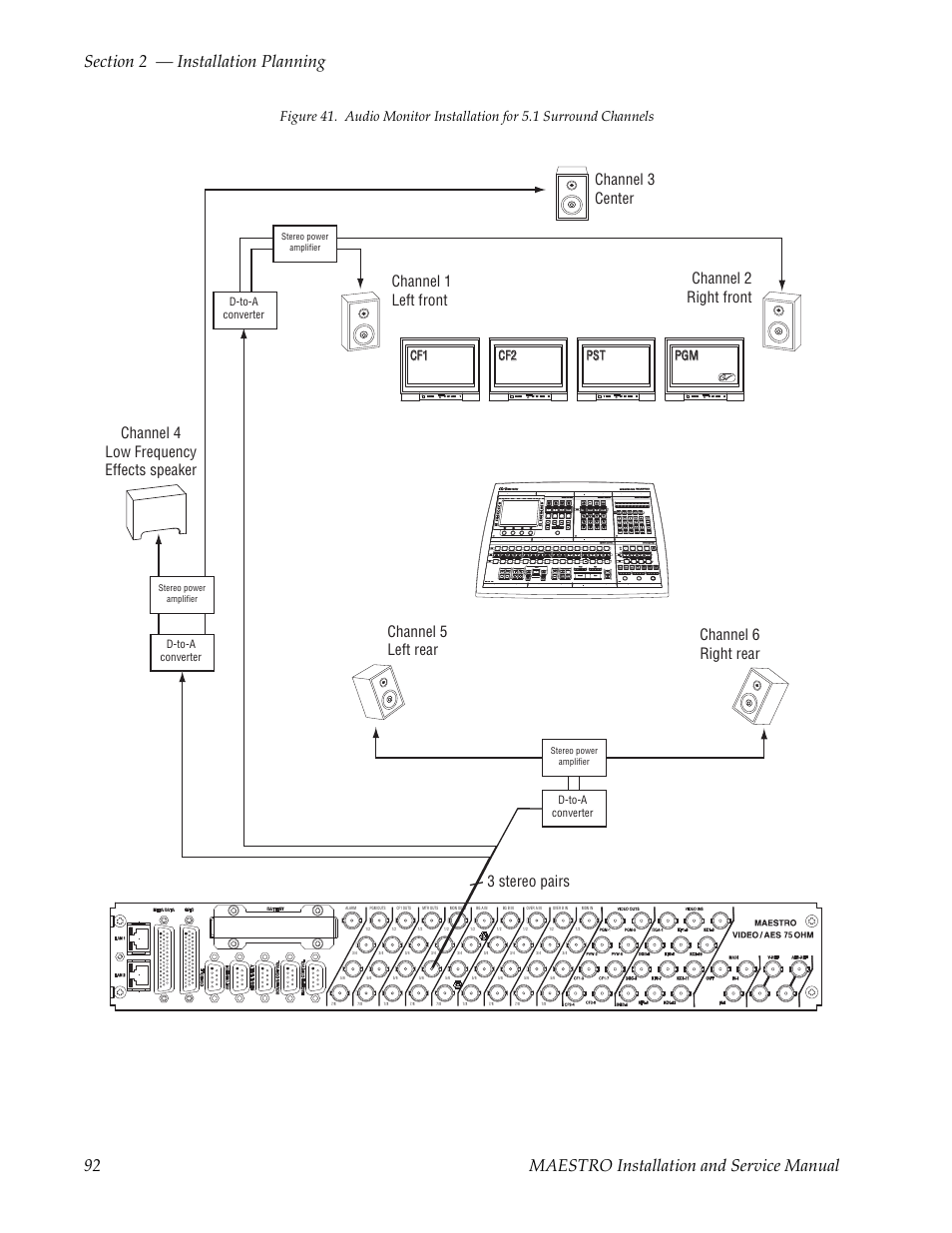 Pgm pst pst cf2 cf2 cf1 cf1, D-to-a converter, D-to-a converter d-to-a converter | Grass Valley Maestro Master Control Installation v.2.4.0 User Manual | Page 92 / 428