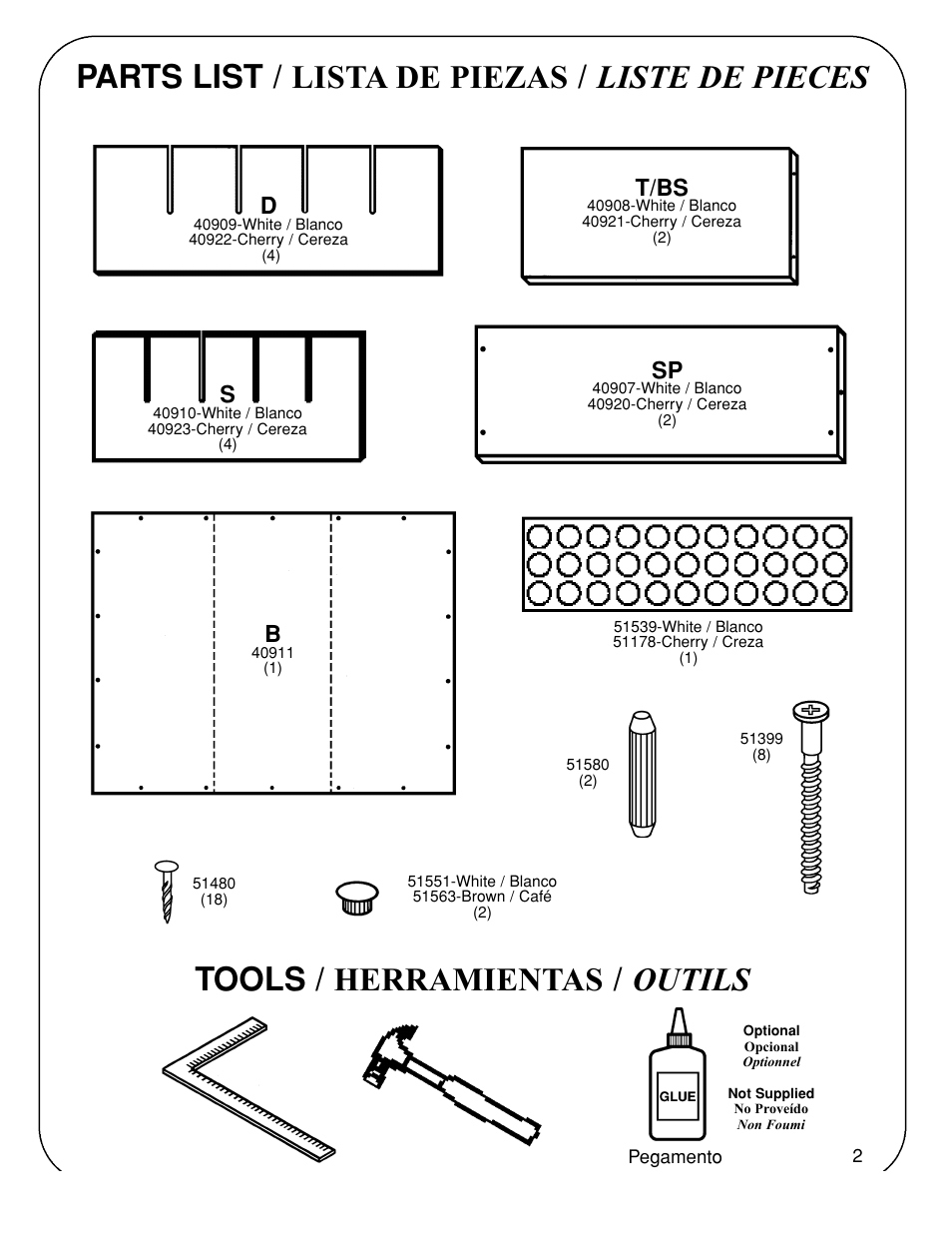 T/bs | Closet Maid 12737 User Manual | Page 2 / 12