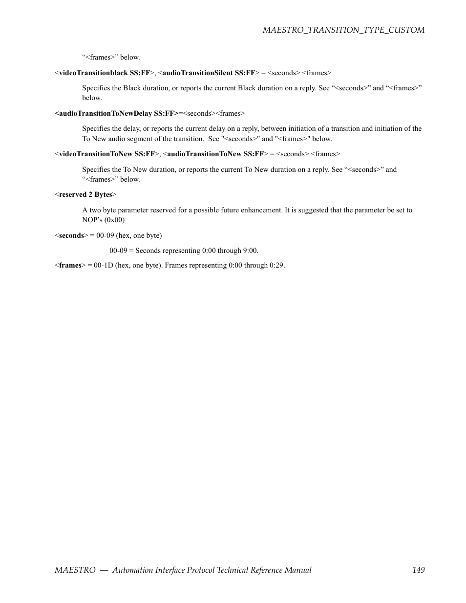 Grass Valley Maestro Master Control Reference Manual v.2.4.0 User Manual | Page 149 / 178