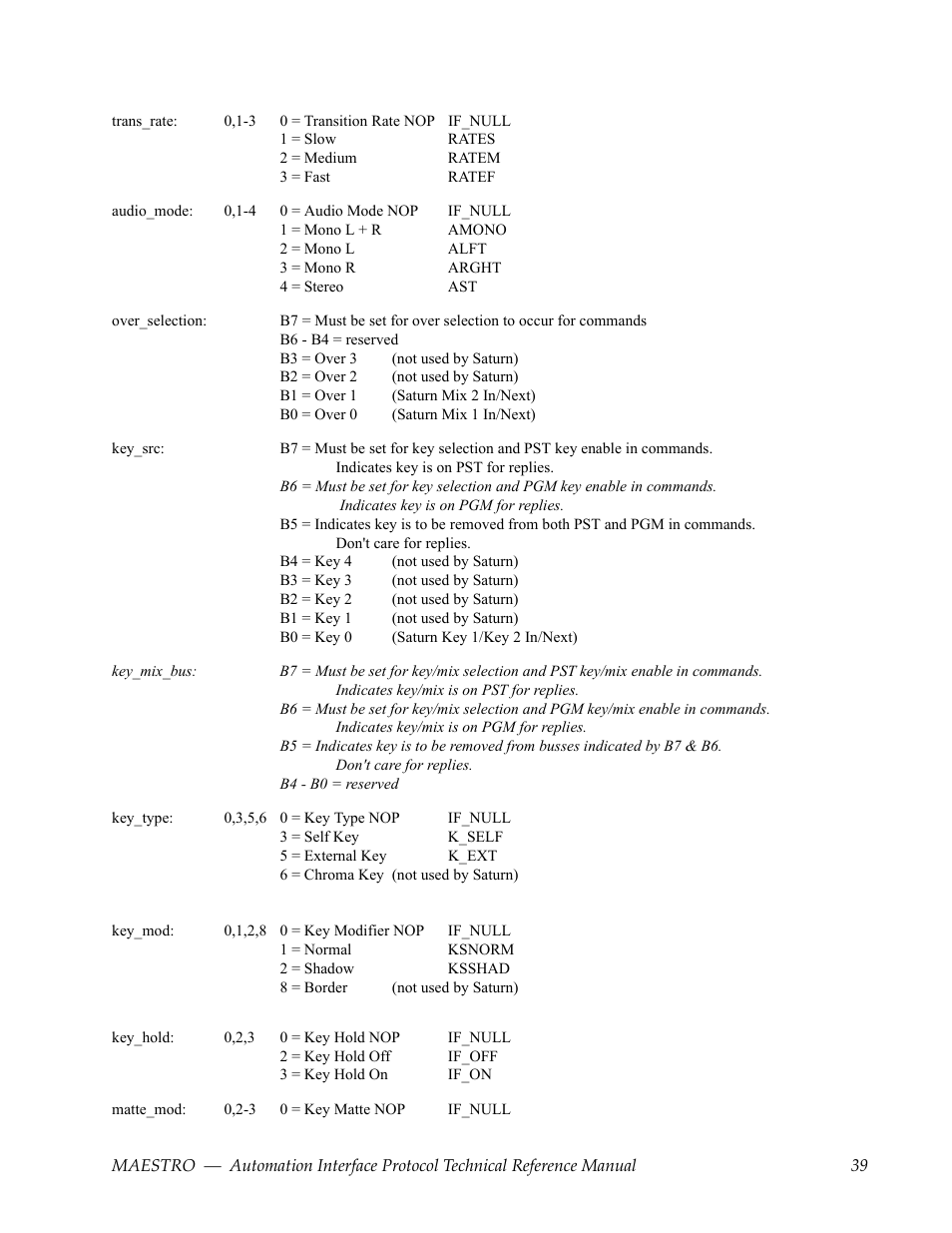 Grass Valley Maestro Master Control Reference Manual v.2.4.0 User Manual | Page 39 / 178