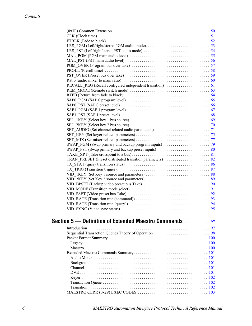Grass Valley Maestro Master Control Reference Manual v.2.4.0 User Manual | Page 6 / 178