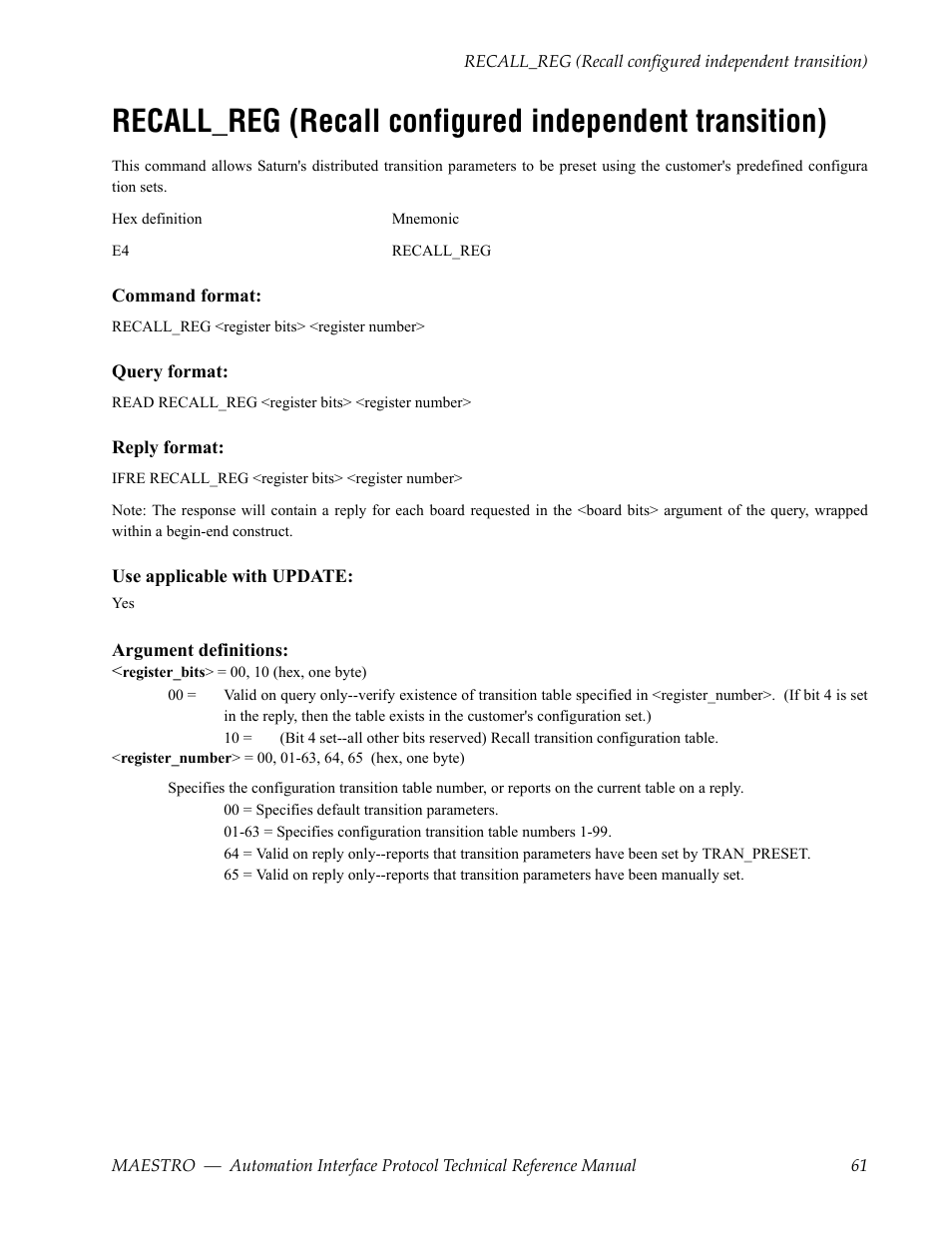 Grass Valley Maestro Master Control Reference Manual v.2.4.0 User Manual | Page 61 / 178