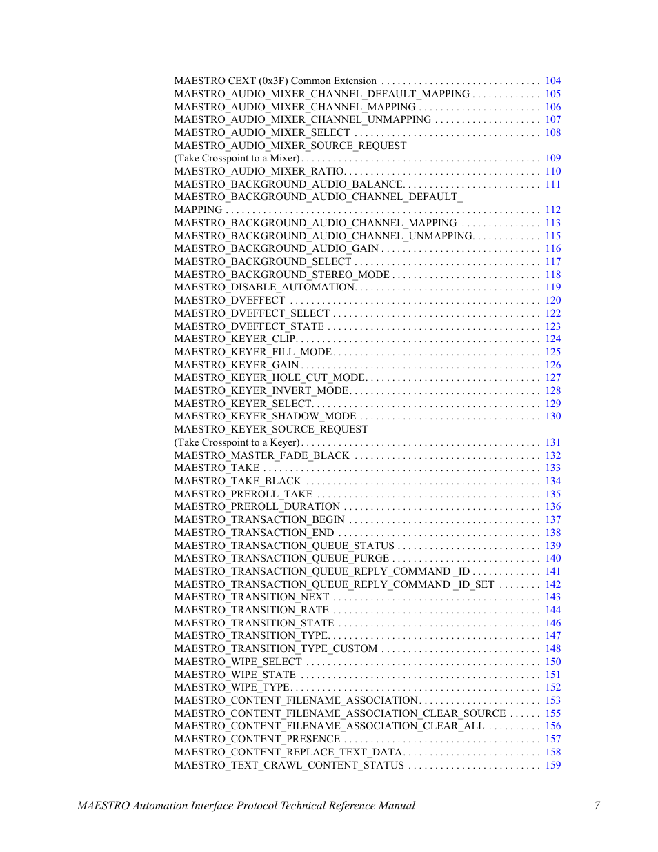 Grass Valley Maestro Master Control Reference Manual v.2.4.0 User Manual | Page 7 / 178