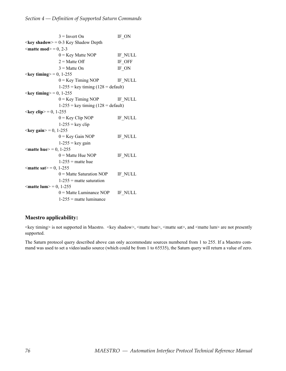 Grass Valley Maestro Master Control Reference Manual v.2.4.0 User Manual | Page 76 / 178