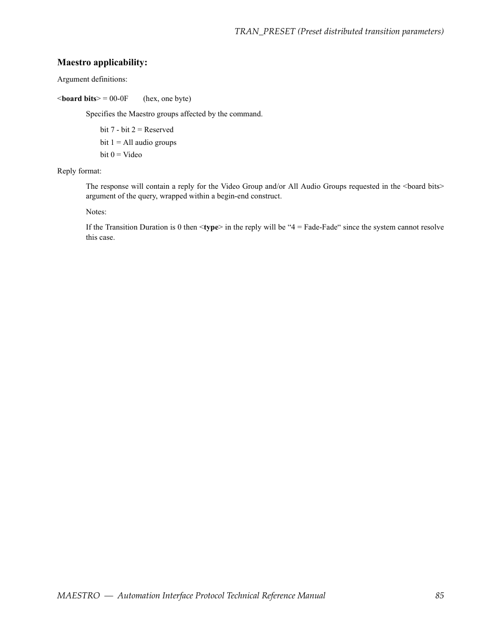 Grass Valley Maestro Master Control Reference Manual v.2.4.0 User Manual | Page 85 / 178