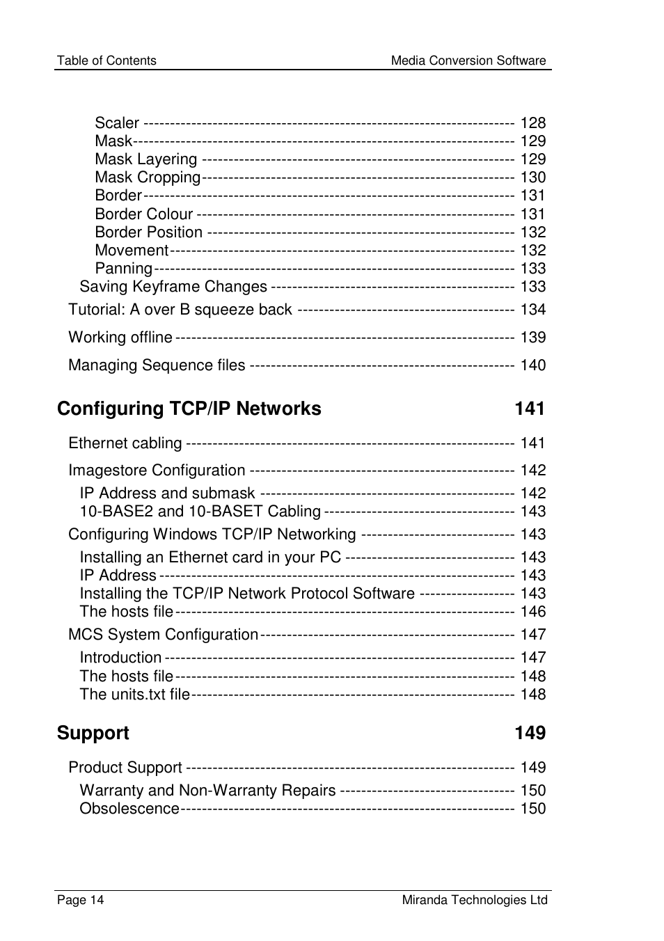Grass Valley Media Conversion User Manual | Page 14 / 154