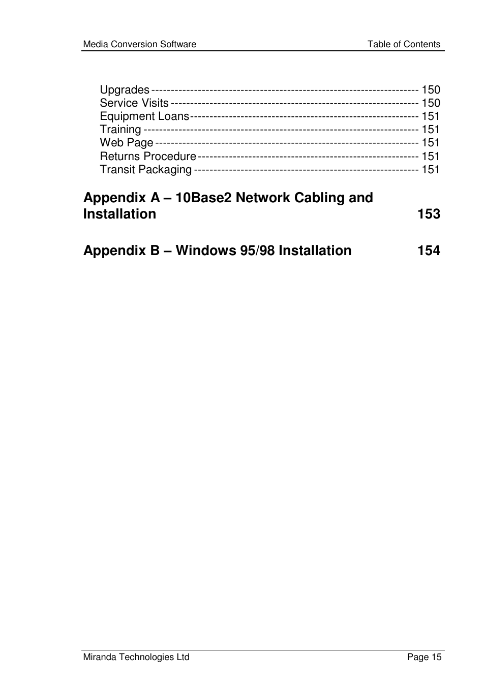 Grass Valley Media Conversion User Manual | Page 15 / 154