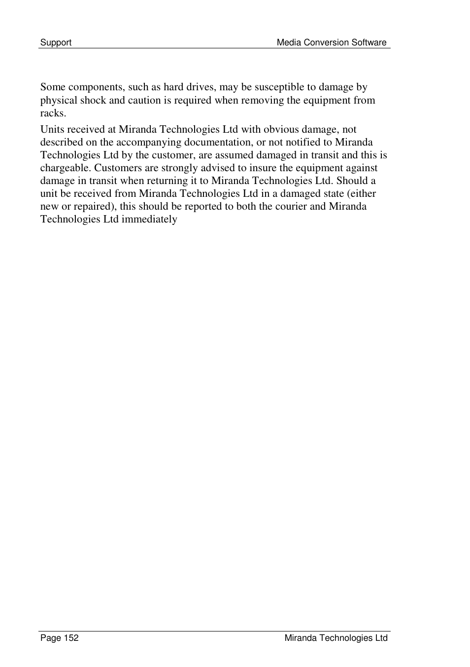 Grass Valley Media Conversion User Manual | Page 152 / 154