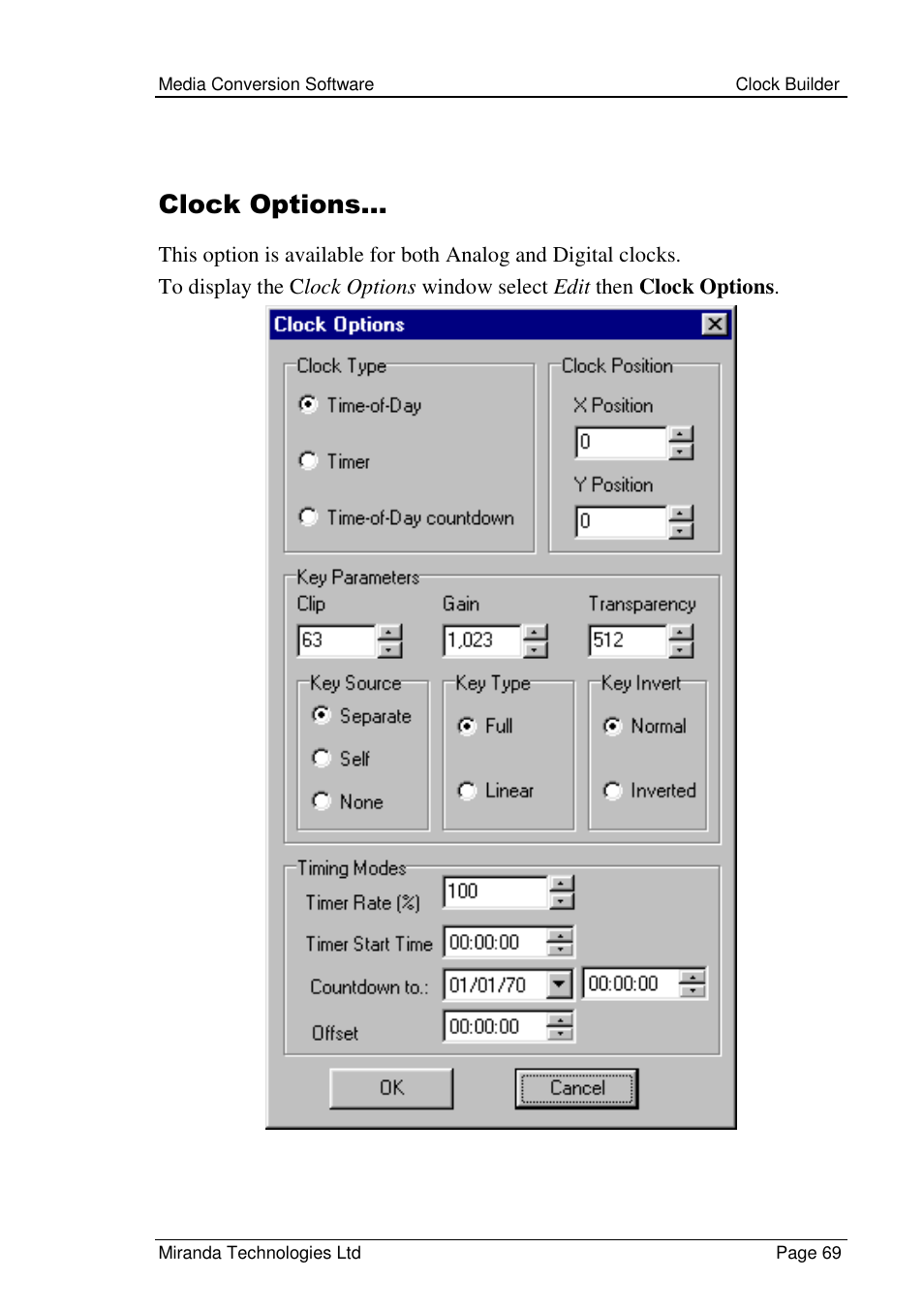 Clock options | Grass Valley Media Conversion User Manual | Page 69 / 154
