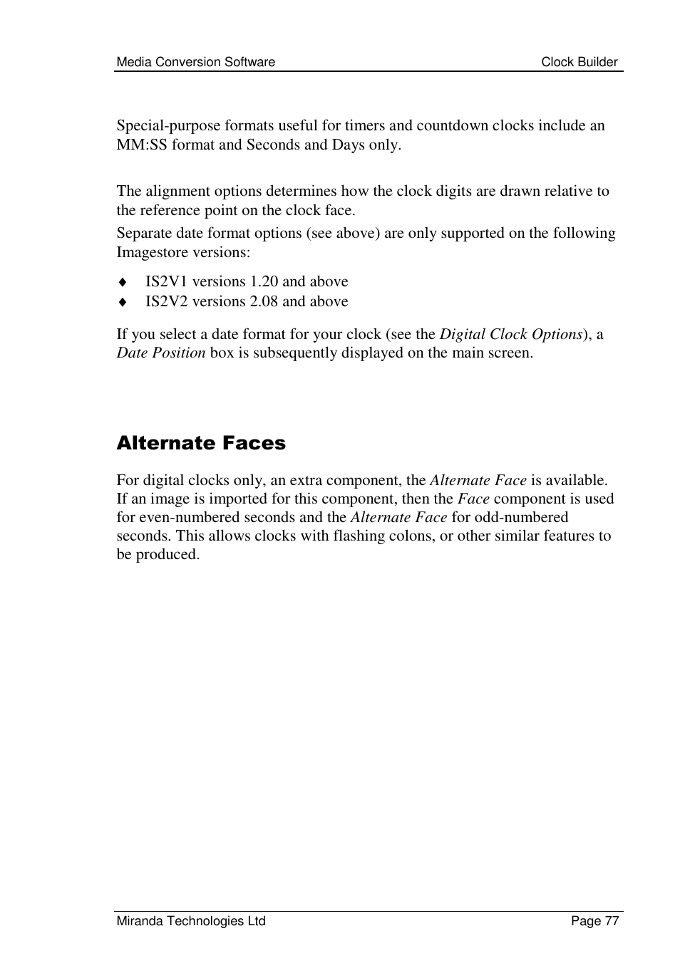 Alternate faces | Grass Valley Media Conversion User Manual | Page 77 / 154