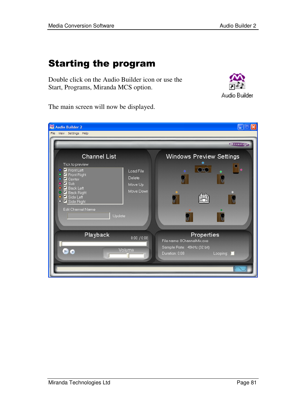 Starting the program | Grass Valley Media Conversion User Manual | Page 81 / 154