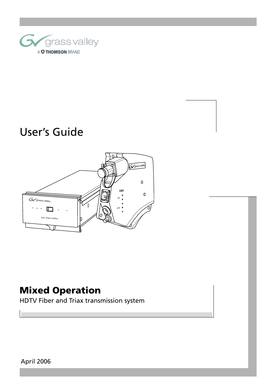 Grass Valley MOBox Mixed-Operation Systems User Manual | 24 pages