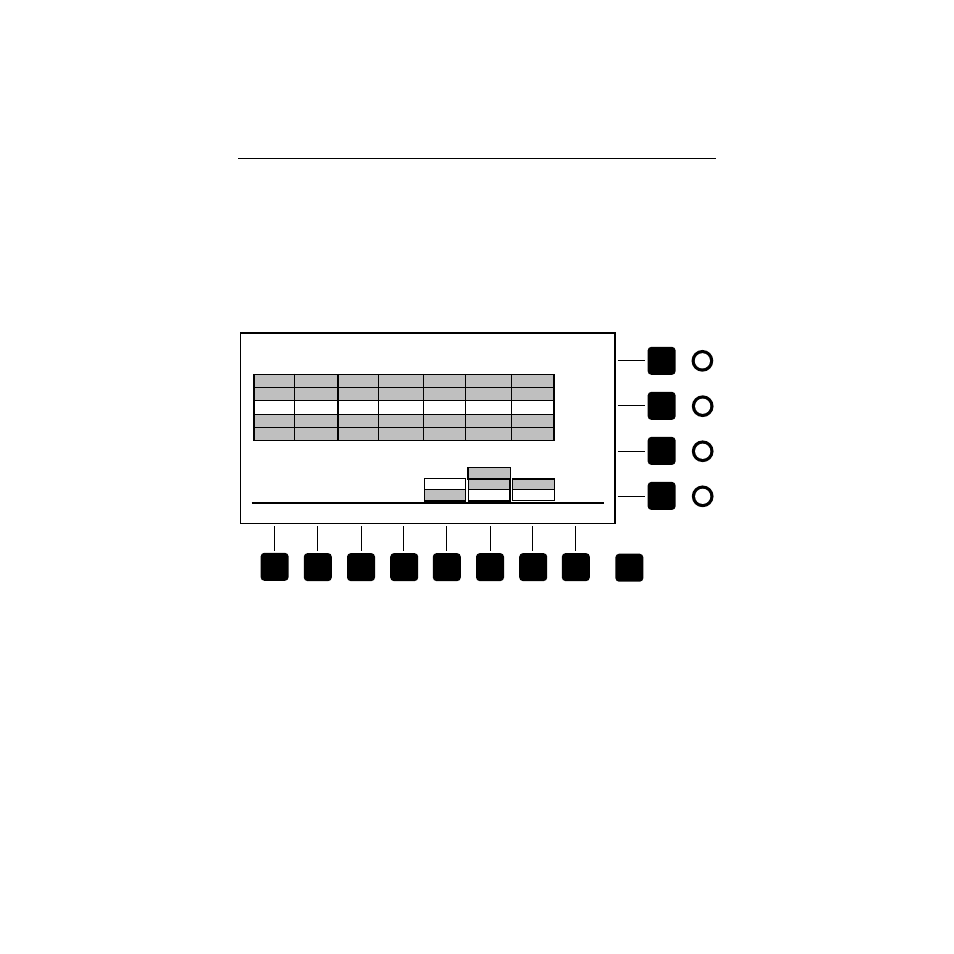 Figure 2-14, Port configuration menu -25, System setup: using the configuration menus | Soft knobs and the, Menu buttons. 4. the, Address), Baud rate), Bits, Parity, Stop bits | Grass Valley 1200 Operation Manual User Manual | Page 43 / 196