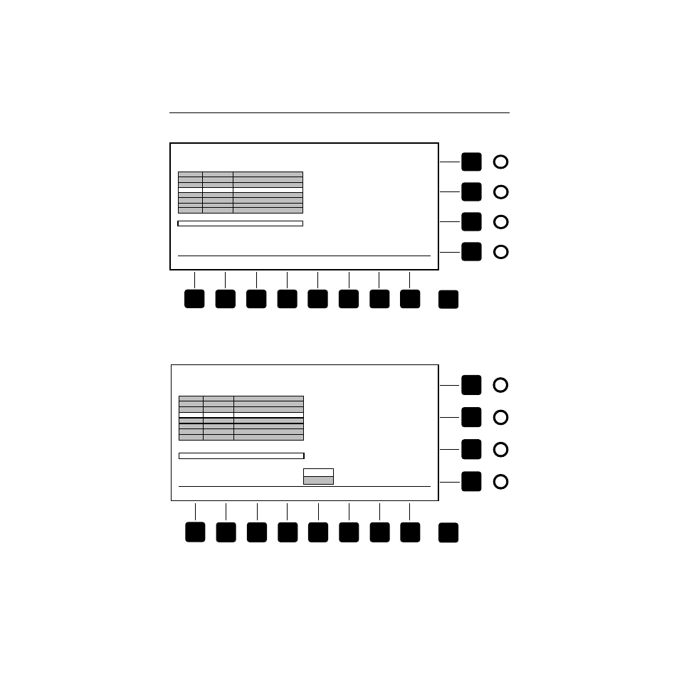 Figure 2-15, Gpi inputs menu -27, System setup: using the configuration menus | Figure 2-15. gpi inputs menu, Gpi inputs, Gpi outputs | Grass Valley 1200 Operation Manual User Manual | Page 45 / 196