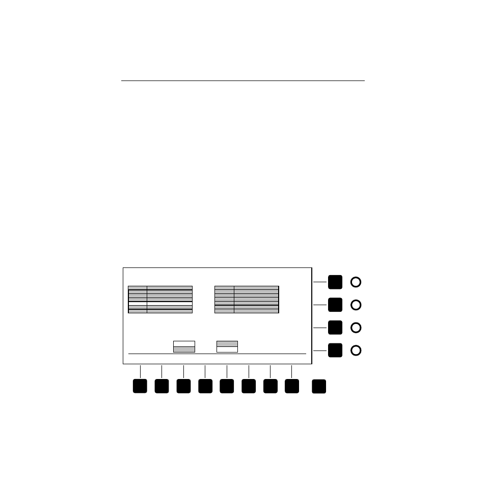 Tally menu, Tally menu -28, Figure 2-16 | Gpi outputs menu -27, Figure 2-16. gpi outputs menu, Aux bus tally back), Selection, when set to, Soft button to the, Button to | Grass Valley 1200 Operation Manual User Manual | Page 46 / 196