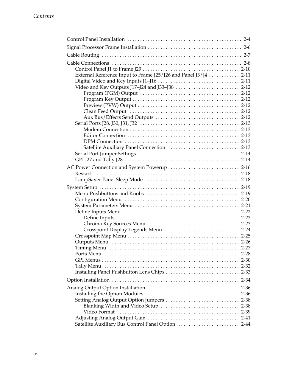 Grass Valley 1200 Installation User Manual | Page 4 / 156