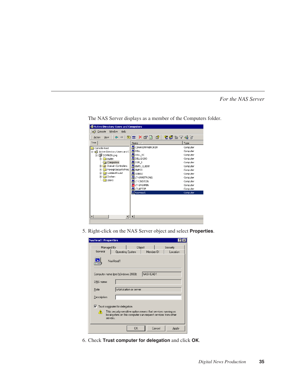 Grass Valley NAS Security Instruction Guide v.5.1A User Manual | Page 37 / 58