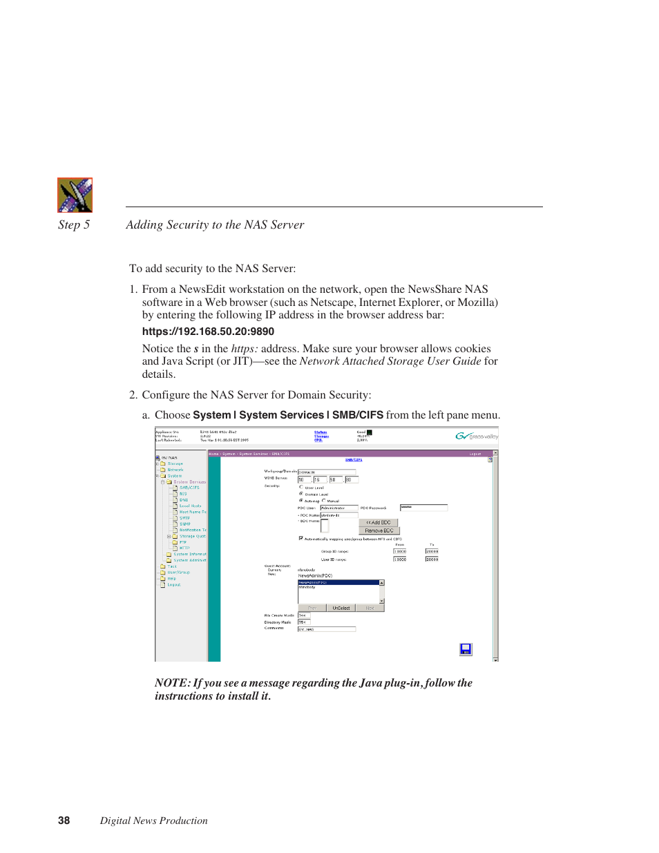 Grass Valley NAS Security Instruction Guide v.5.1A User Manual | Page 40 / 58