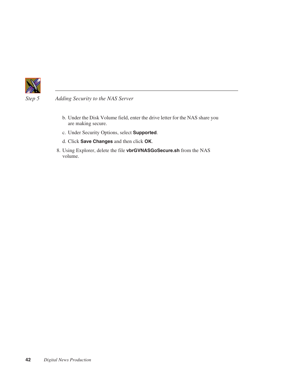 Grass Valley NAS Security Instruction Guide v.5.1A User Manual | Page 44 / 58