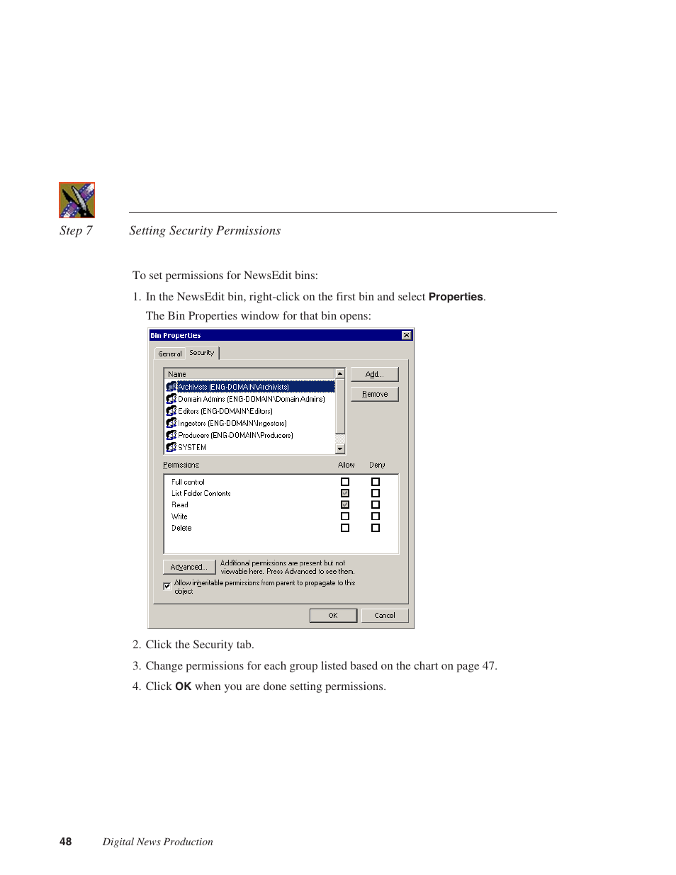 Grass Valley NAS Security Instruction Guide v.5.1A User Manual | Page 50 / 58