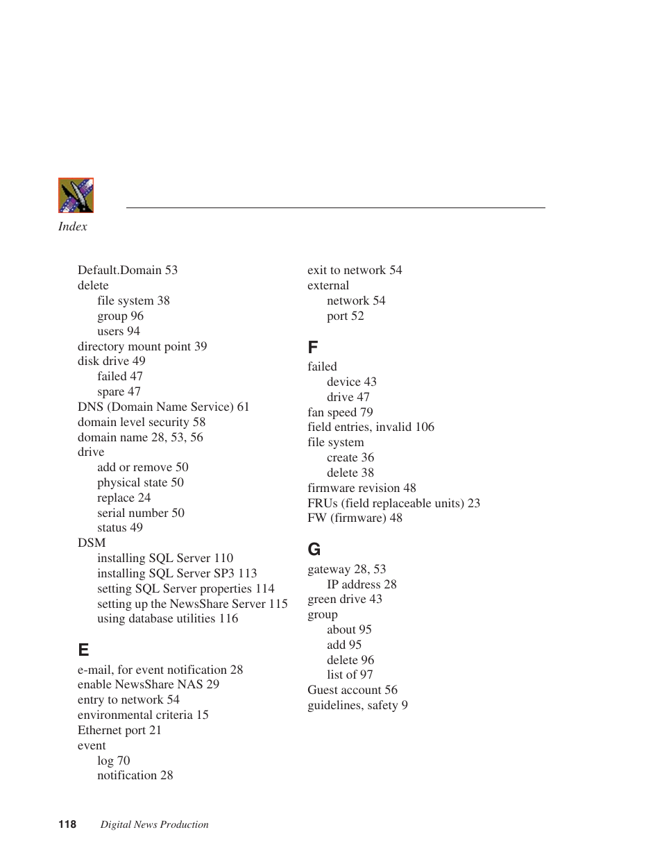 Grass Valley Network Attached Storage System Serial ATA Network User Guide v.1.0.06 User Manual | Page 119 / 123