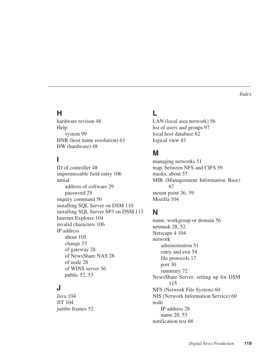 Grass Valley Network Attached Storage System Serial ATA Network User Guide v.1.0.06 User Manual | Page 120 / 123