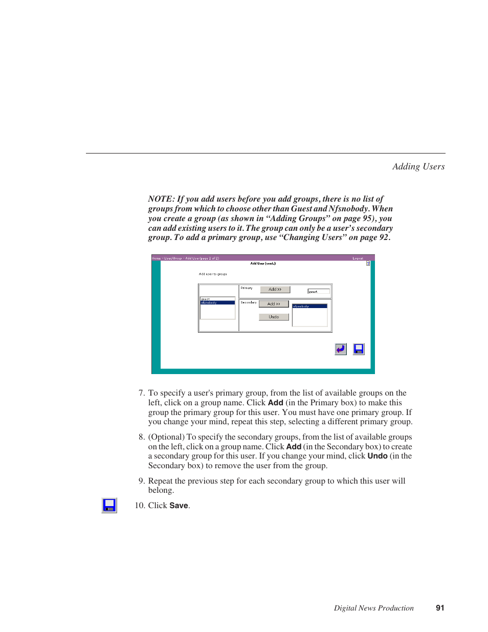 Grass Valley Network Attached Storage System Serial ATA Network User Guide v.1.0.06 User Manual | Page 92 / 123