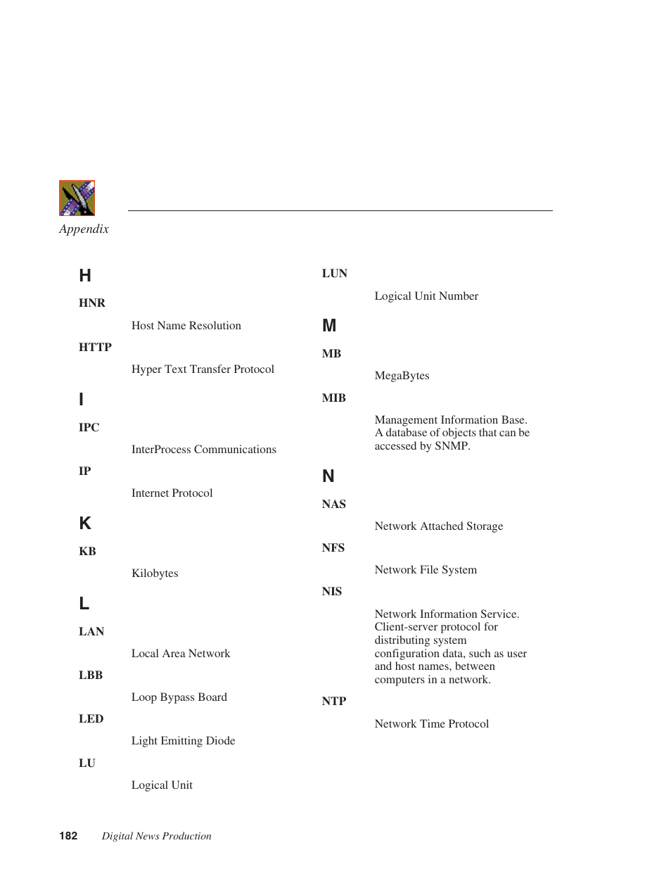 Grass Valley Network Attached Storage System Serial ATA Network User Guide v.1.0.04 User Manual | Page 183 / 195