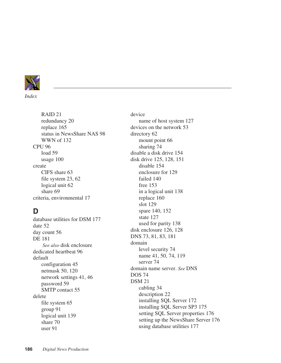 Grass Valley Network Attached Storage System Serial ATA Network User Guide v.1.0.04 User Manual | Page 187 / 195