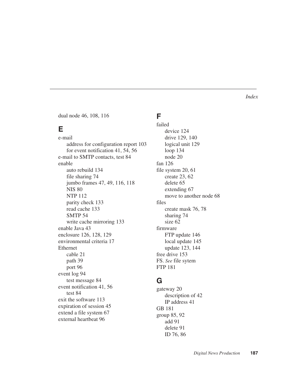 Grass Valley Network Attached Storage System Serial ATA Network User Guide v.1.0.04 User Manual | Page 188 / 195