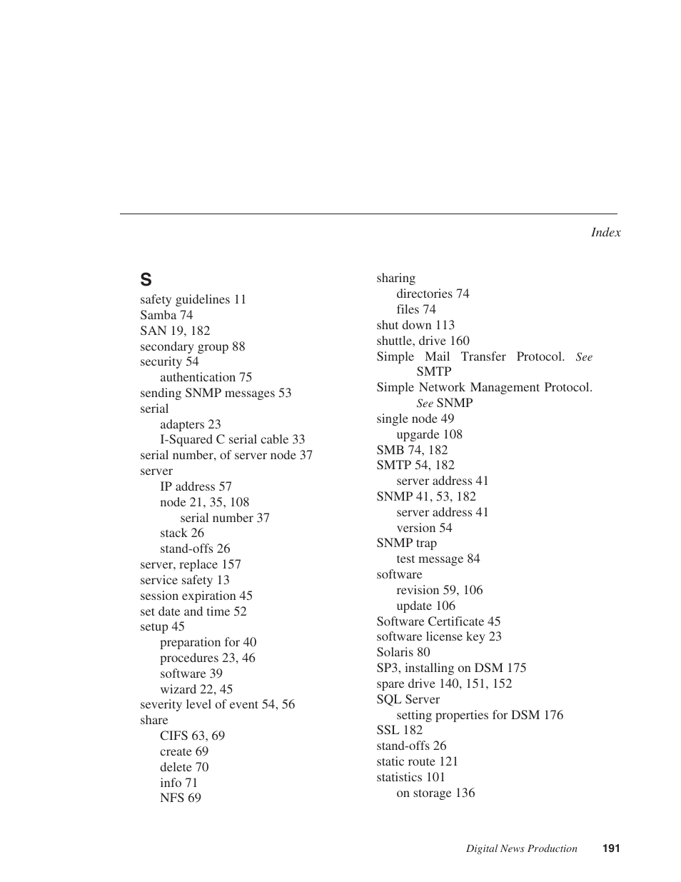 Grass Valley Network Attached Storage System Serial ATA Network User Guide v.1.0.04 User Manual | Page 192 / 195