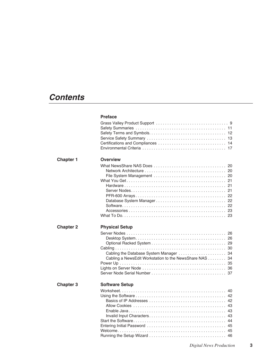 Grass Valley Network Attached Storage System Serial ATA Network User Guide v.1.0.04 User Manual | Page 4 / 195